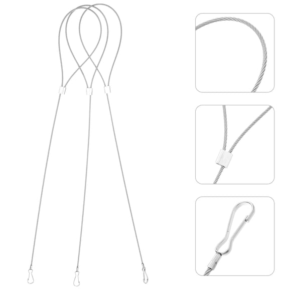 MIPCASE 3Pack Steel Gate Latch Cable for Homeowners with Adjustable Length and Simple Design