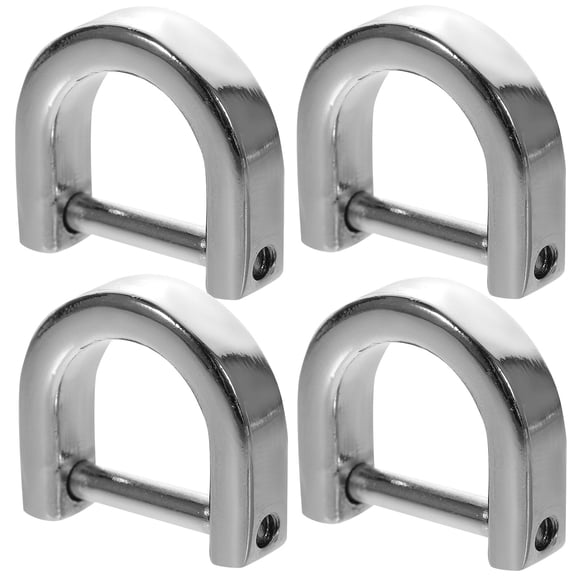 MIPCASE 4Pcs Plated Silver Bag Hardware D Ring Zinc Alloy U Shape Buckle Easy Install D Ring for Handbag Strap Adjustment