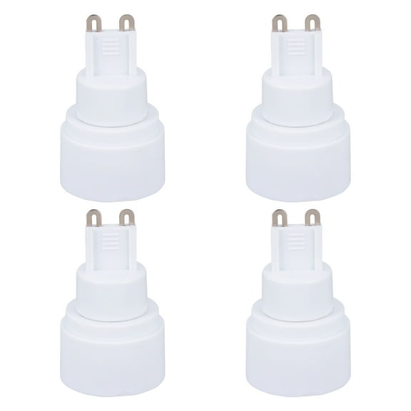 MIPCASE 4Pcs Lamp Adapter White G9 to E14 Base Converter Compatible with Screw LED Light Bulbs