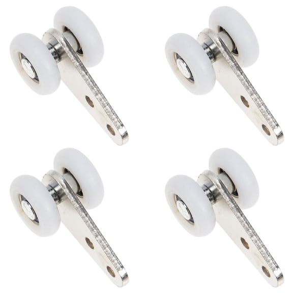 MIPCASE 4Pcs White Curtain Hanging Wheels Smooth Mute Sliding Rollers for Window Curtains