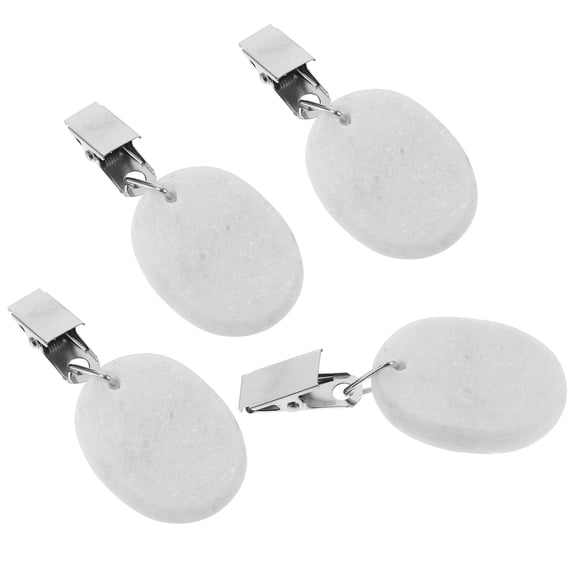 MIPCASE 4-Pack White Iron Tablecloth Weights Set for Birthday Party and Outdoor Events