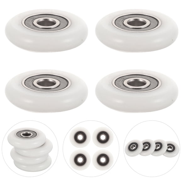 MIPCASE 4-Pack White Shower Door Rollers Replacement for Glass Sliding Doors, Smooth, Quiet , Easy Effort-Saving Use