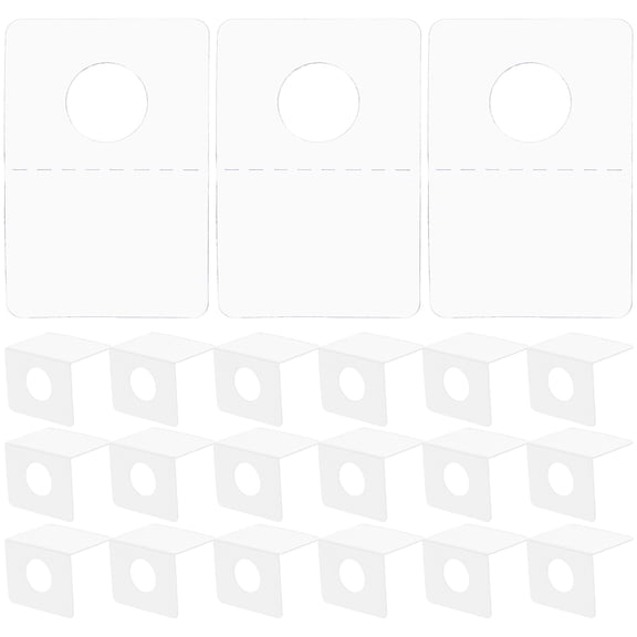 MIPCASE Clear PVC Adhesive Hanging Tags for Product Display, 500 Transparent Label Pieces for Retail Packaging