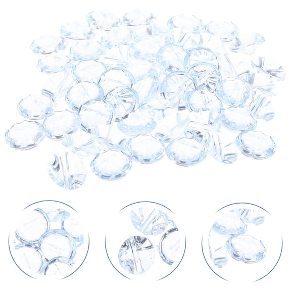 MIPCASE 50Pcs Clear Plastic Sewing Buttons for Coats Sweaters Hats and Crafting