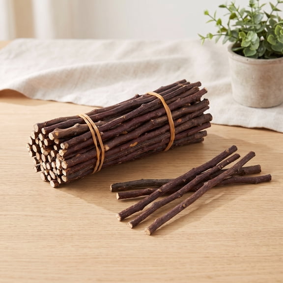 MIPCASE 50 Pieces Wood Sticks for Crafts, Handmade Art Projects, Decorations, Indoor and Outdoor Use