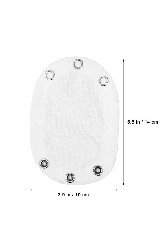 QIFULL Cotton Bodysuit Extension Straps, Soft White Fabric, Non-Restrictive Comfort, 5-Pack for Adjustable Fit