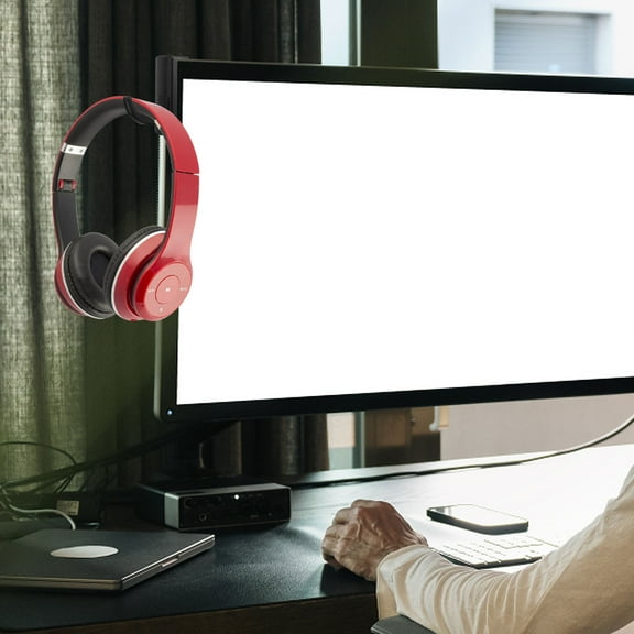 MIPCASE 5Pcs Swivel Cup Holder Headphone Rack Black for Monitor Mount with Multiuse Storage Hook