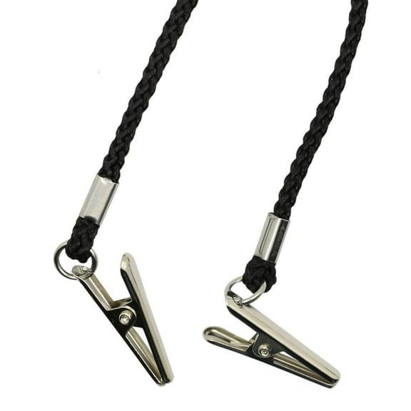 MIPCASE 5Pcs Black Nylon Napkin Clips Adult Bib Clip Practical Design for Meal Time