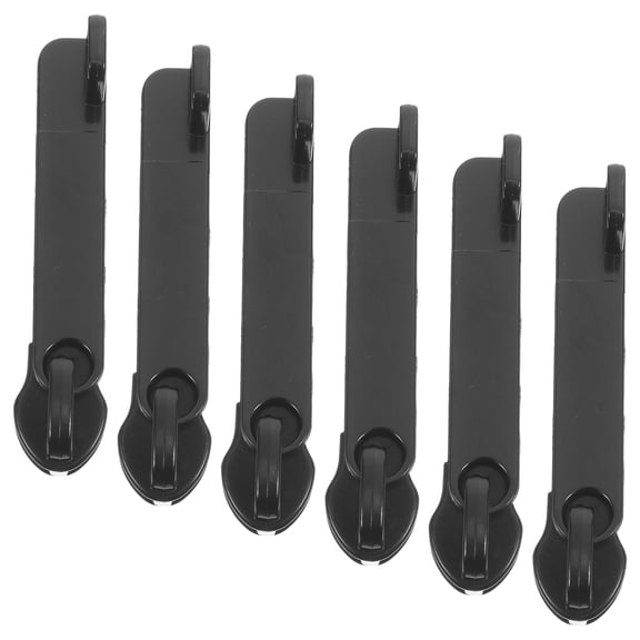 MIPCASE 6-Pack Black Heavy Duty Metal Zipper Replacement Kit for Home, Luggage, and Bag Repairs