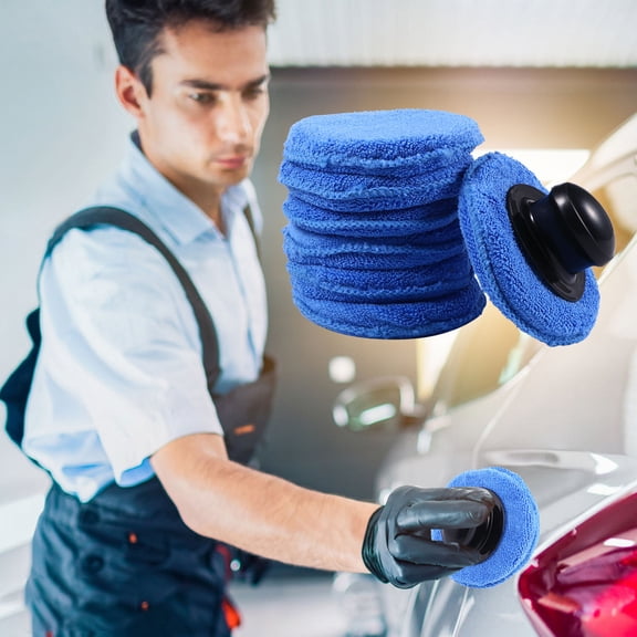 MIPCASE Car Wax Applicator Pads, Soft Sponge with Handle, Assorted Colors for Auto Detailing and Cleaning