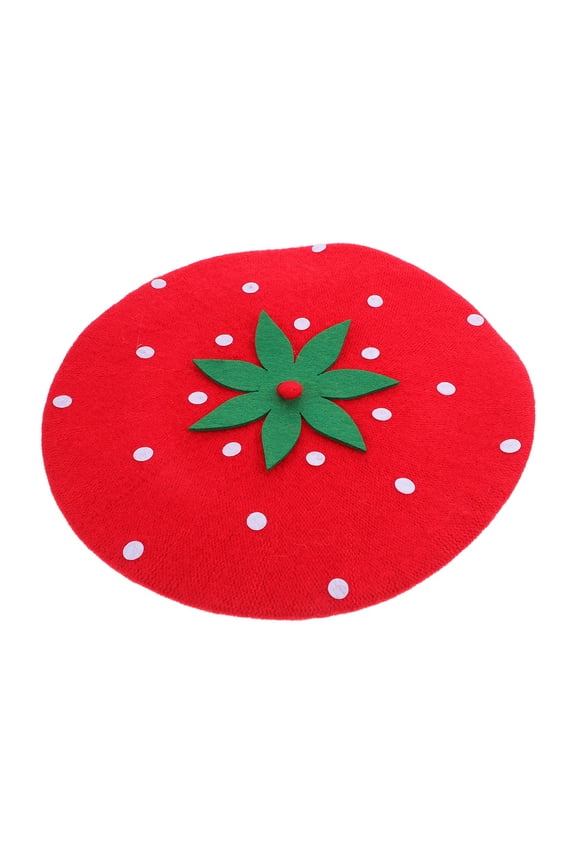 Beanie Hat Beret Hat Red Wool Blend 1 Pcs Decorative Party Accessory For Women