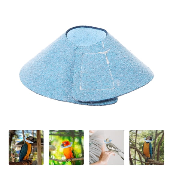 MIPCASE Sky Blue Parrot Cone Collar Bird Anti-Biting Neckwear with Comfortable Fit