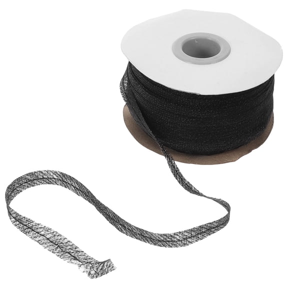 MIPCASE Durable Black Fusible Interfacing p for Clothing Sewing Non Woven Fabric Roll with Center Line