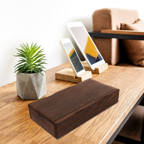 MIPCASE Portable Dark Brown Wooden Wedding Favor Boxes with Smooth Finish