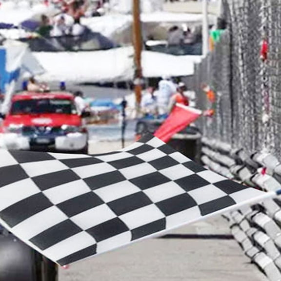 MIPCASE Screen Printed Double Sided Checkered Flag with Polyester Fabric and Sturdy Seam for Race Track Use