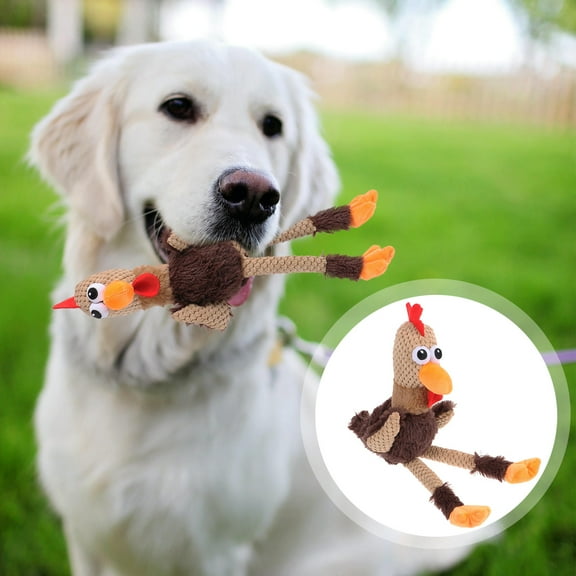 MIPCASE 1 Pc Dog Bite Plush Toy Plush Rooster Shape for Dogs Indoor Play and Jaw Muscle Development