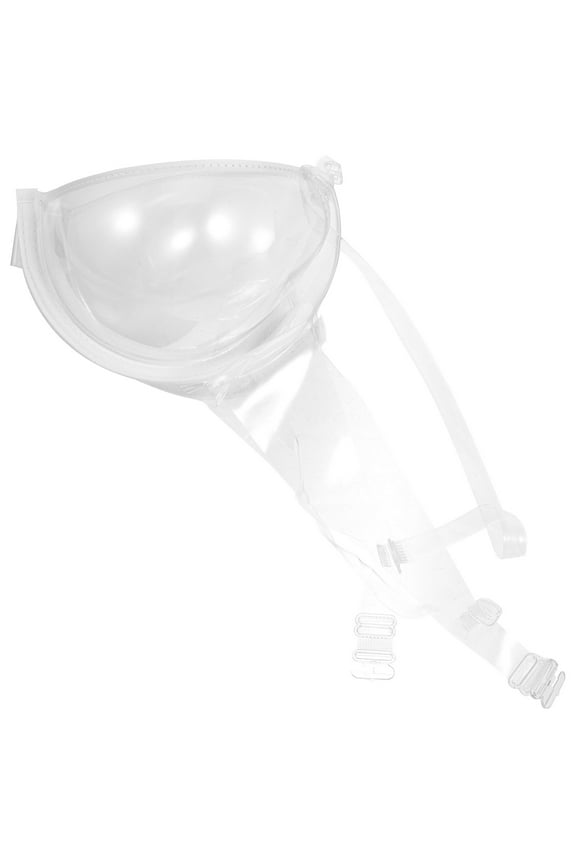 Clear Disposable Bra with Adjustable Strap, Elastic and Skin-Friendly Material for Comfortable Wear