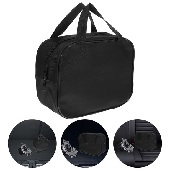 MIPCASE Portable Black Air Pump Bag for Car Tire Pump Storage and Organizer with Lightweight Design