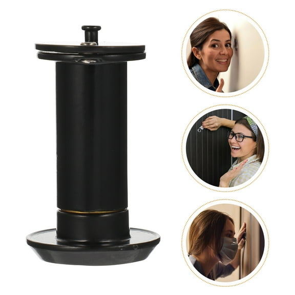MIPCASE Adjustable Black Zinc Alloy Door Viewer with Glass Lens and Privacy Cover for Home and Office Security