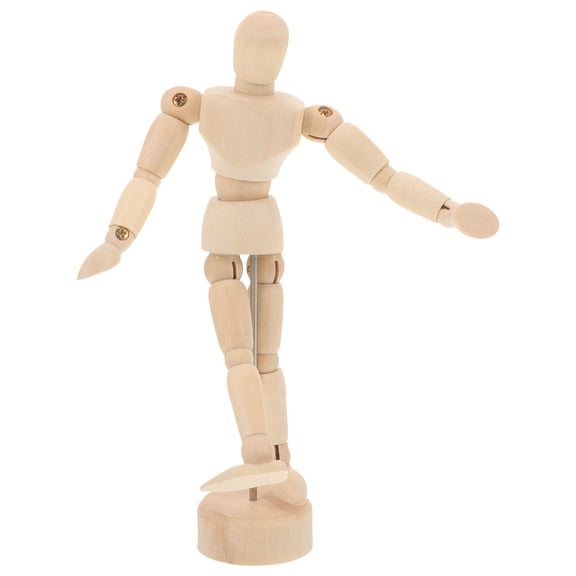 MIPCASE Beige Wooden Artist Mannequin Figure for Drawing and Sketching, 1 Piece Art Model for Classroom and Studio Use