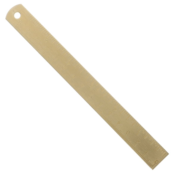 MIPCASE Professional Golden Brass Straight Ruler Precise Measuring Tool for Architects Engineers and Designers