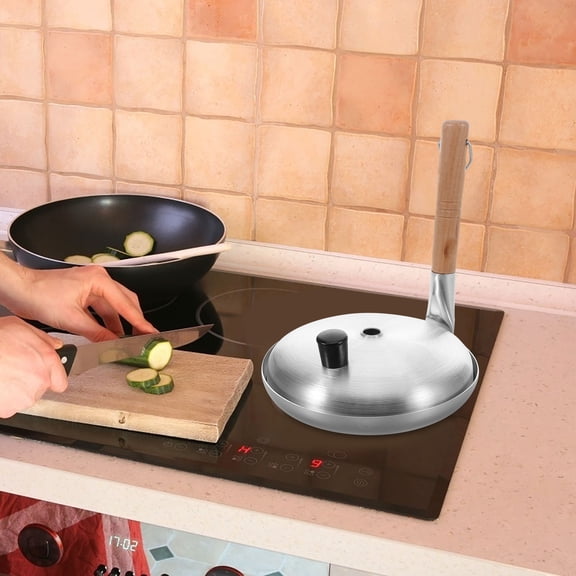 MIPCASE Japanese Plated Silver Egg Pan with Lid Vertical Handle for Oyakodon Omelette and Scrambled Egg Cooking