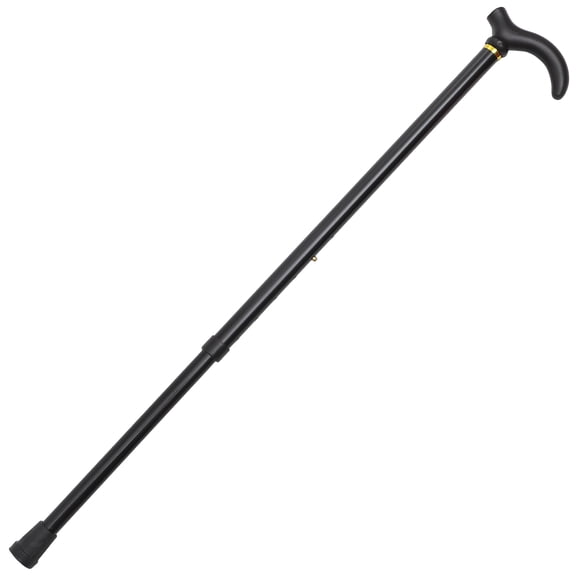 MIPCASE Elderly Exercise Walking Stick Adjustable Height AntiSkid Black 1Set for Seniors