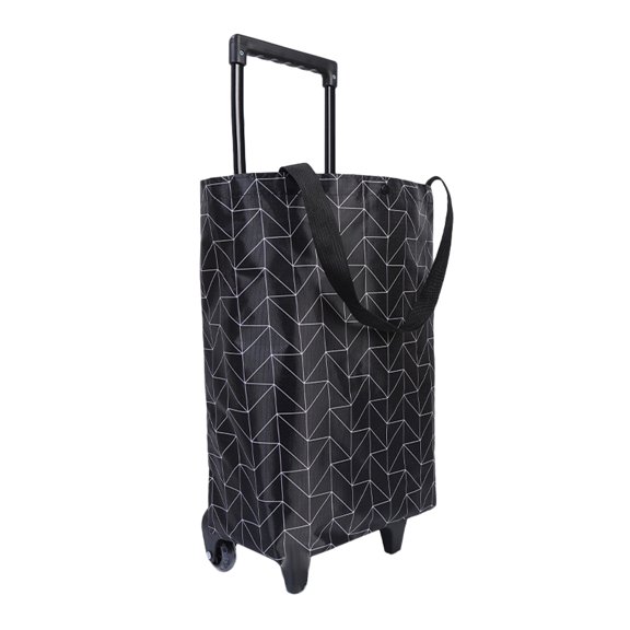 MIPCASE Black Folding Trolley Cart with Heavy Duty Stair Climbing Wheels for Grocery, Camping, Outdoor Activities and Travel
