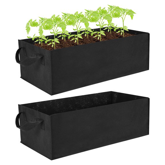 MIPCASE 2Pcs Black Potato Planting Growth Bags with Folding Design and Root Aeration for Garden