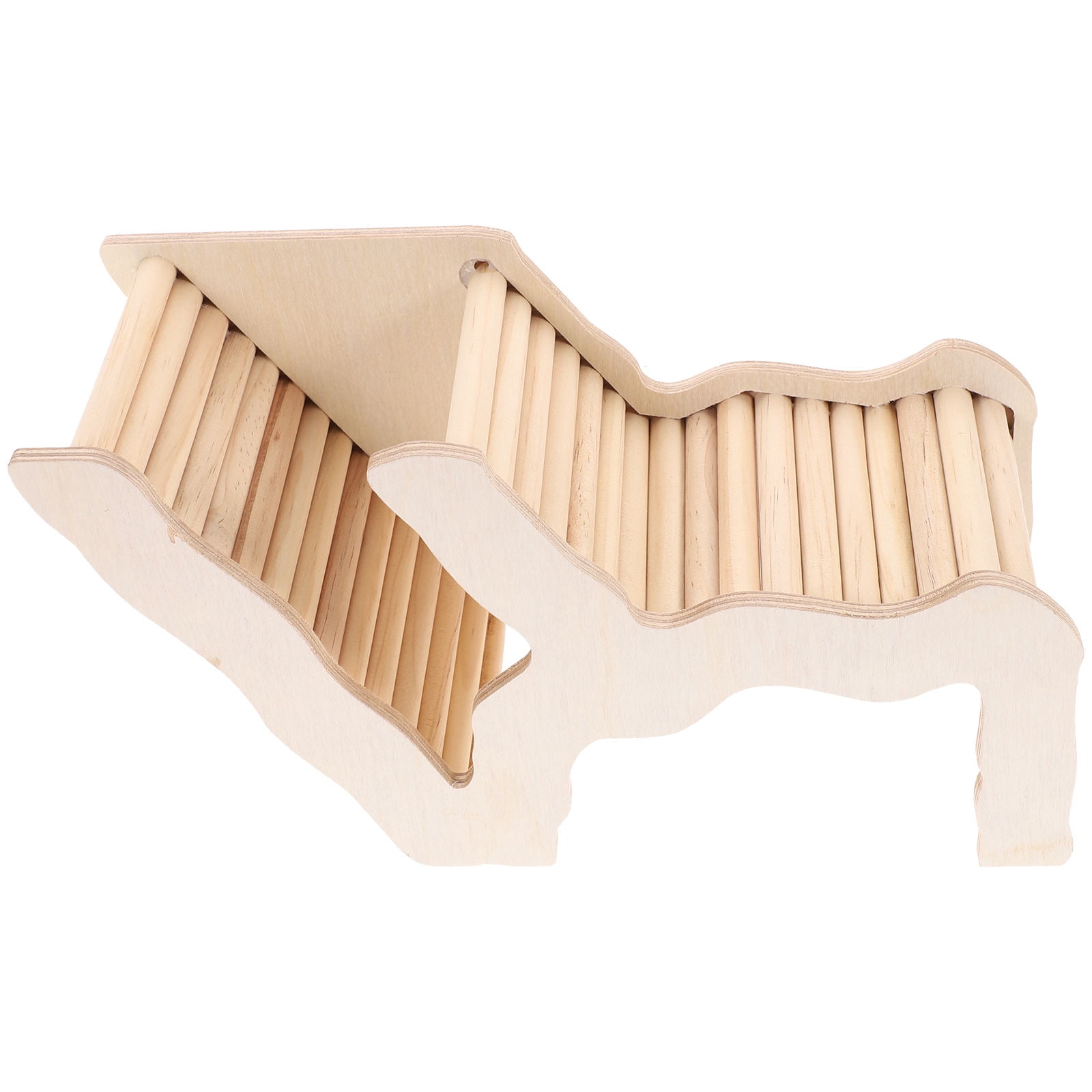 MIPCASE Wooden Hamster Hideout Nest with Ladder Cozy Small Pet Sleeping House in Khaki