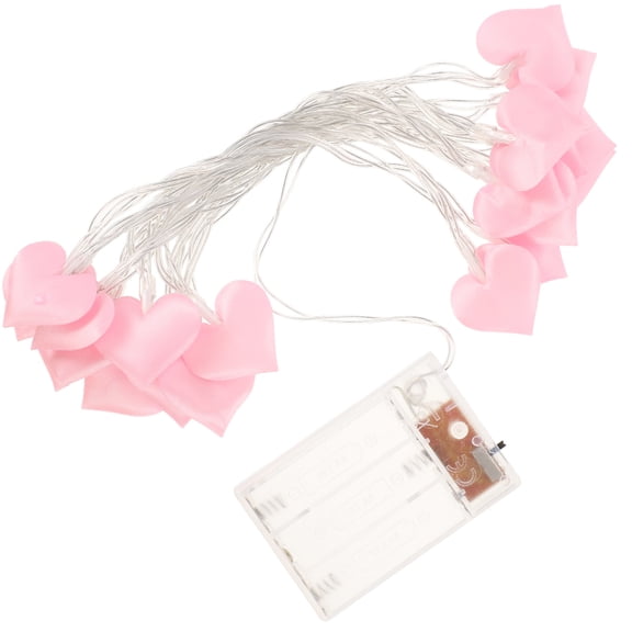 MIPCASE Indoor Fabric Heart ng Light Pink Battery Operated Fairy Light Decor