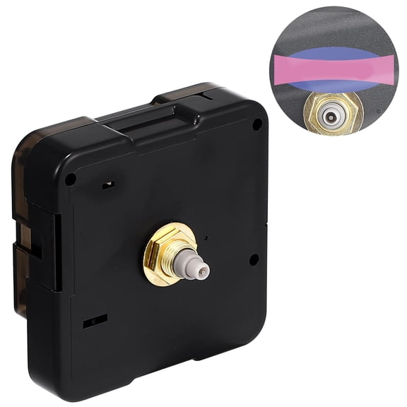 QIFULL Quartz Clock Mechanism Replacement Black Plastic Case Clock Accessory