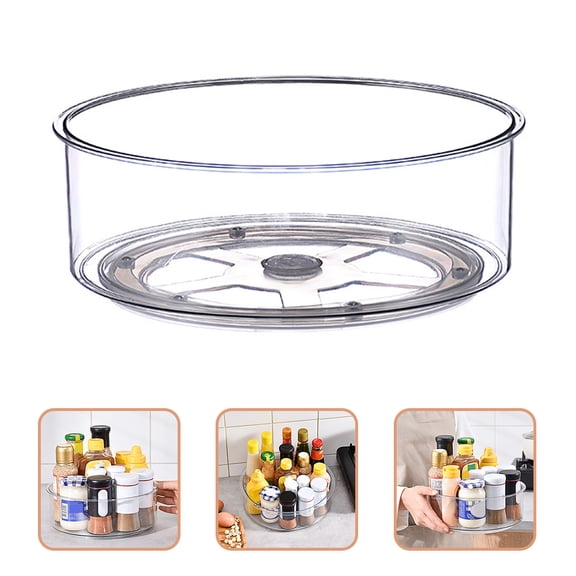 MIPCASE Transparent Rotating Kitchen Organizer Turntable for Spices, Condiments, Cosmetics Storage and Easy Access