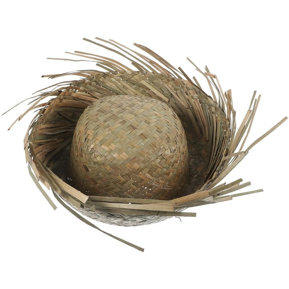 MIPCASE Large Woven Hawaiian Hat Beach Hat Comfortable 1Set for Women Hawaiian Party