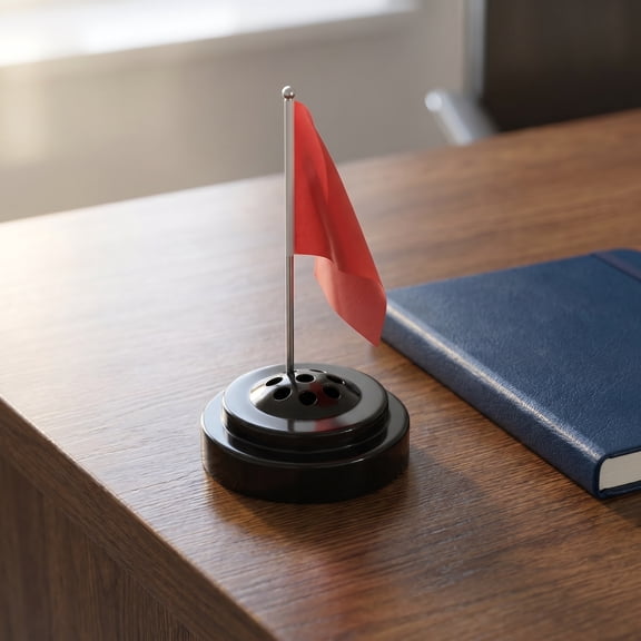 MIPCASE 3-Pack Mini Flag Stands Black Plastic Holders for Tabletop, Desk, and Outdoor Display Use