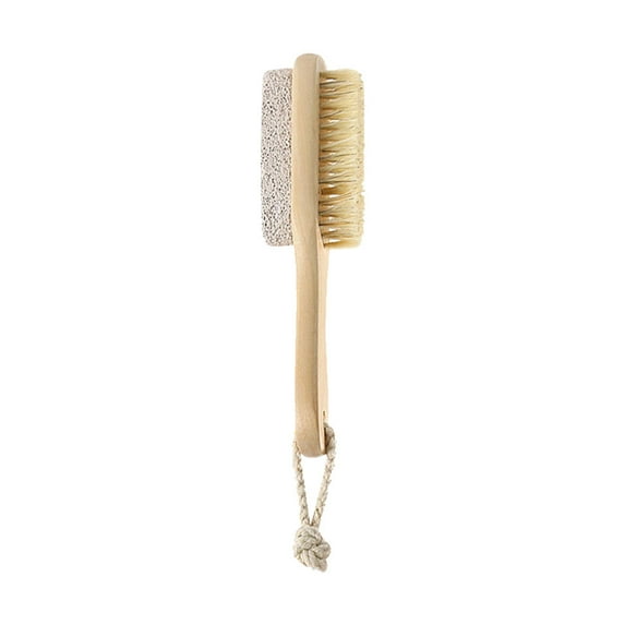 MIPCASE Natural Remover Handle Foot Brush Pumice Stone Scrubber For Exfoliating Smooth Feet For Pedicures Home Use
