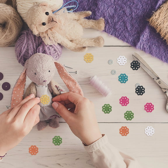 MIPCASE 100Pcs Wooden Buttons for Handmade Crafts Waterproof and Durable Wood