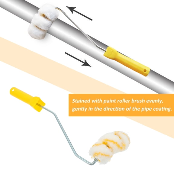 MIPCASE Fine Detail Painter Refill Brush with White Bristles for Pipes, Poles, and Work