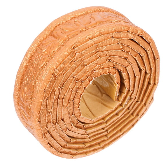 MIPCASE Peel and Stick Foam Border Trim Light Brown Flexible Self Adhesive Wall and Ceiling Molding