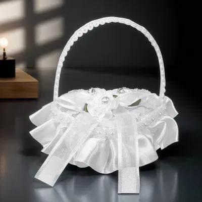 MIPCASE Ring Bearer Pillow for Box Simple and Elegant with Handle 1Pack