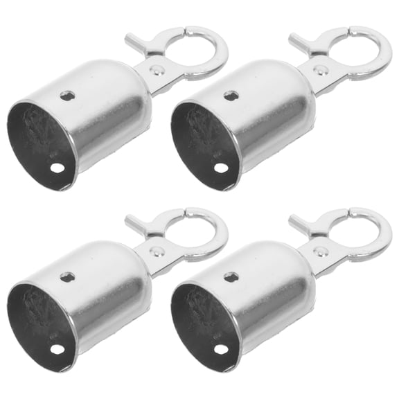 MIPCASE 4-Pack Rope End Stopper with Aluminum Alloy Snap Hook Cord Ends for Versatile Decorative and Outdoor Rope Uses