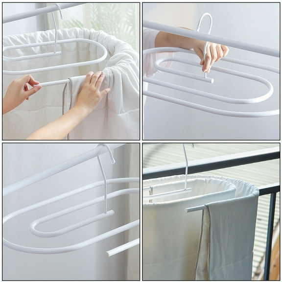 MIPCASE Heavy Duty White Clothes Drying Rack Spiral Design Rotating Space Saving Organizer