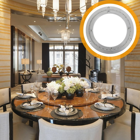 MIPCASE Round Swivel Plate Turntable Bearing for Home Use Cake Decoration and Food Display Silver Aluminium Alloy