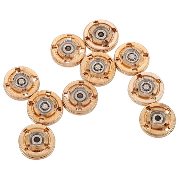 MIPCASE 10Pcs Sew on Metal Snap Fasteners for Clothing Golden Zinc Alloy