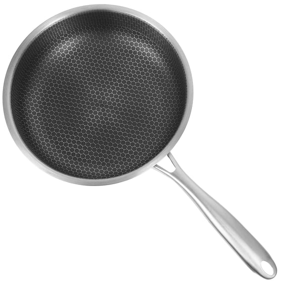 MIPCASE Black Stainless Steel Honeycomb Frying Pan Nonstick Skillet for Eggs and Breakfast Cooking