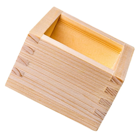 MIPCASE Storage Container Sake Cup Wooden Box Synthetic Material 1Set