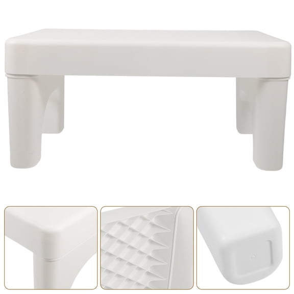 MIPCASE Adult Toilet Stool Plastic Potty Training Step Stool Rectangular Design for Bathroom Use 1 Set