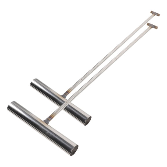 MIPCASE 2Pcs Stainless Steel Manhole Cover Hook T Handle Utility Tool for Opening Covers Plated Silver