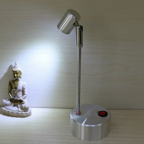 MIPCASE Battery Powered Indoor Spotlight Silver for Accent and Display Lighting