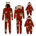 thumbnail image 1 of MIPREWUY Christmas Family Matching Jumpsuit, Long Sleeve Hooded Elk Print Zipper Closure Loungewear, 1 of 10